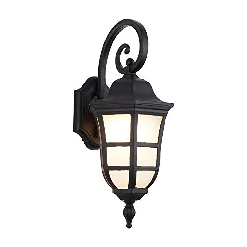 Retro Outdoor Waterproof Brass E27 Wall Lamp Villa Balcony Landscape Light Porch Corridor Wall Sconce Gateway Yard Glass Wall Lantern Street Garden Fence Light External Lighting