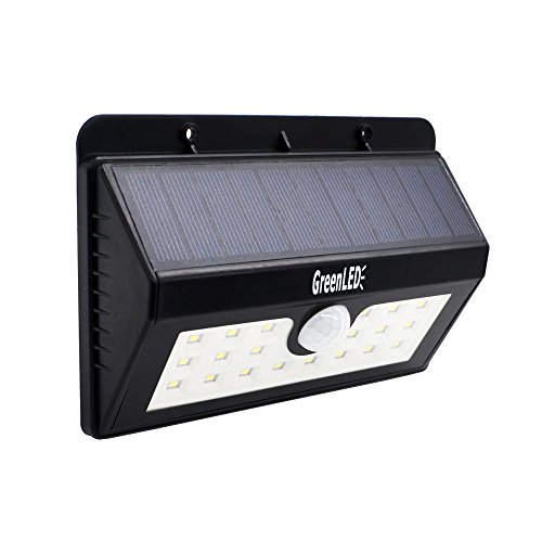 20 Led Solar Powered Weatherproof Greenled Wireless Wall Motion Light For Outdoor Patio Use