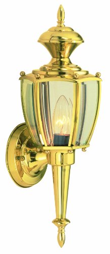 Design House 502526 Jackson 1 Light IndoorOutdoor Wall Light Solid Brass