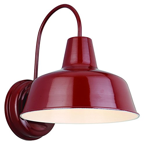 Design House 520559 Mason 1 Light IndoorOutdoor Wall Light Red