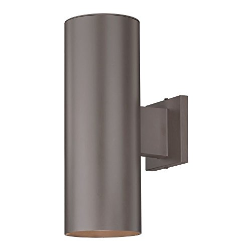 Up  Down Bronze Cylinder Outdoor Wall Light