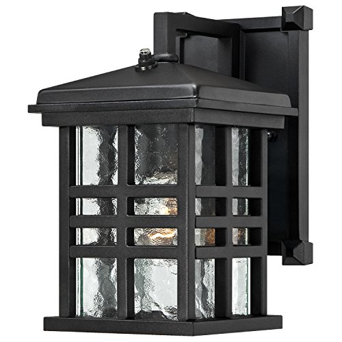 Westinghouse 6204500 Caliste 1 Light Outdoor Wall Lantern With Dusk To Dawn Sensor, Textured Black