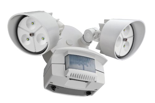 Lithonia Lighting OFLR 6LC 120 MO WH LED Outdoor Floodlight 2-Light Motion Sensor White
