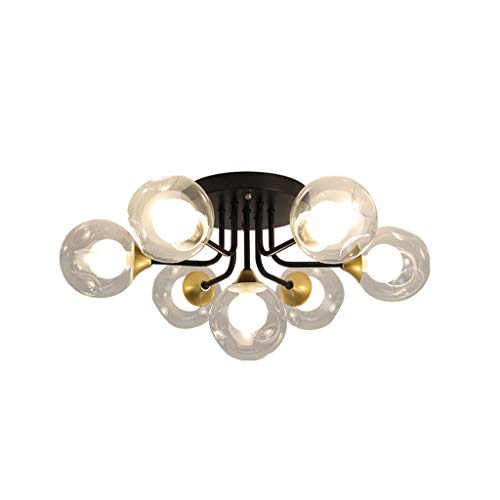 Ceiling Lights Creative Ceiling Lamp for Living Room Bedroom Dining Room Study 7 Ceiling White LightYellow Light Flush Bathroom Ceiling Light Color  White light