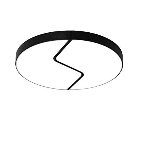 Ceiling Lights Creative Minimalist Round LED Ceiling Light Living Room Dining Room Bedroom Study Room Black White Tri-tone Light Flush Bathroom Ceiling Light Color  Black