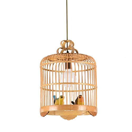 Ceiling Lights Indoor Ceiling Mount Ceiling Light Chinese Style Bamboo Bird Cage Chandelier Restaurant Cafe Ceiling Lamp Pendant Lighting Flush Bathroom Ceiling Light