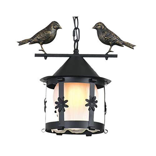 Ceiling Lights Indoor Ceiling Mount Ceiling Light Idyllic Bird Shape Wrought Iron Chandelier Balcony Living Room Dining Room Balcony Ceiling Lamp Pendant Lighting Flush Bathroom Ceiling Light