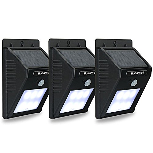 Bright Outdoor Solar Lights Motion Sensor Detector - No Battery Required - Weatherproof Wireless Exterior Security Outdoor Lighting For Patio Deck Yard Garden Home Driveway Stairs Outside Wall Day  Night Auto On  Off - No Dim Light Mode - 3 Pack