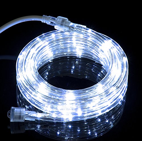 Izzy Creation 106FT Cool White LED Flexible Rope Lights Kit Indoor  Outdoor Lighting 38 Home Garden Patio Shop Windows Christmas New Year Wedding Party Event