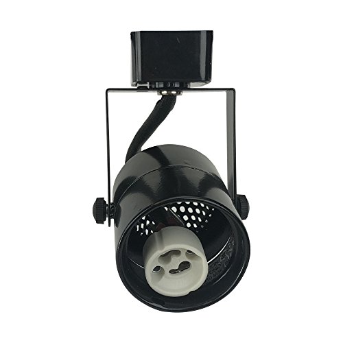 D&D Brand H System GU10 Line Voltage Track Lighting Fixture Black HA-4519-BK No Bulb