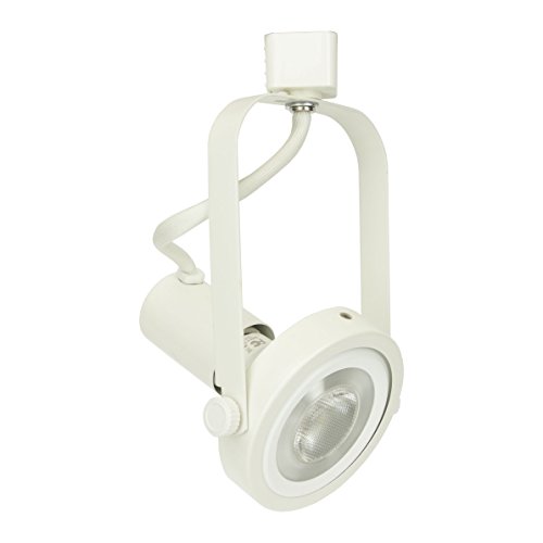 D&D Brand H System PAR30 Line Voltage Gimbal Ring Rear Loading Track Lighting Fixture White HTC-9005-WH No Bulb