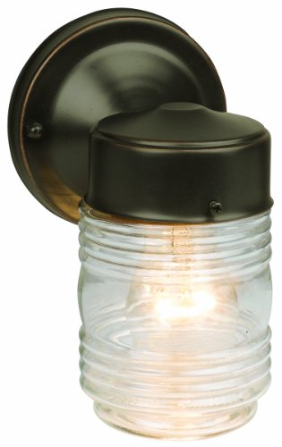 Design House 505198 Jelly Jar 1 Light Wall Light Oil Rubbed Bronze