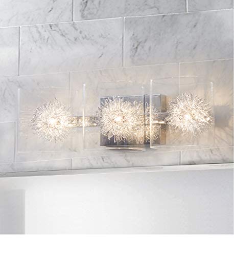 Glass Vanity LightBathroom Light FixturesWall Sconce LightingPolished Chrome FinishBathroom Lighting Over Mirror