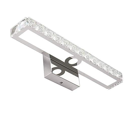 Ikakon LED Vanity Lights 16W Lighting Fixtures 165inch Crystal Wall Lights for Bathroom Cold White