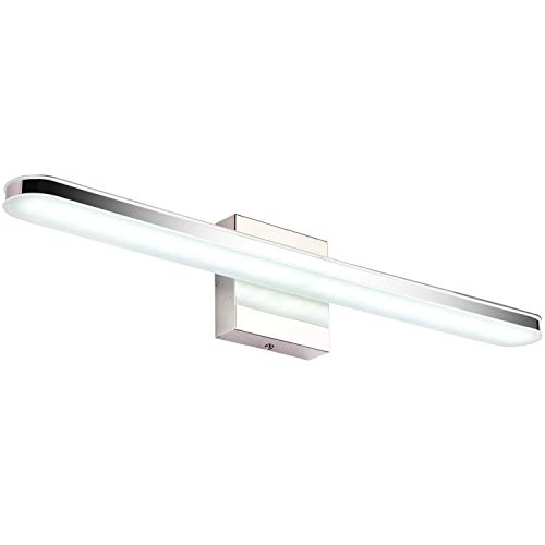 SOLFART 236 LED Bathroom Vanity Lighting Fixtures Long Shade Stainless Steel Bath Mirror Lamps Wall Lights