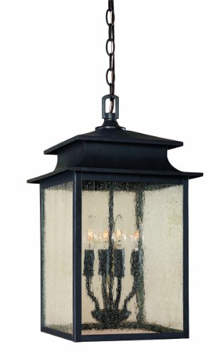 World Imports 9108-42 Sutton Collection 4-Light Hanging Outdoor Lantern Rust