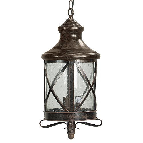 eTopLighting Lux Collection Exterior Outdoor Lantern Light with Rain Glass Pendant Light APL1076
