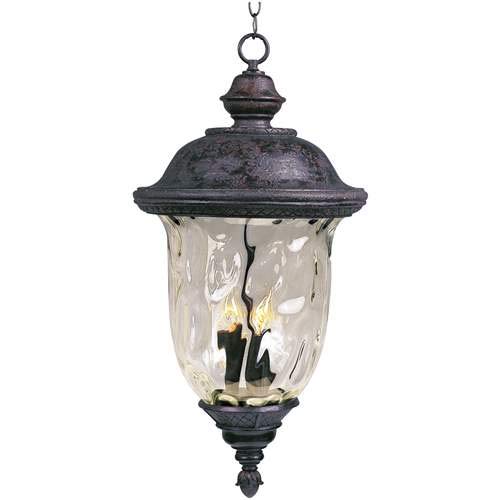 Maxim Lighting Carriage House Oriental Bronze 3-Light Outdoor Pendant Light 3428WGOB