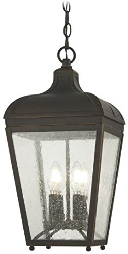 Minka Lavery Outdoor Pendant Lighting 72484-143C Marquee 4-Light 240 Watts Oil Rubbed Bronze