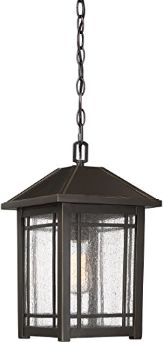 Quoizel CPT1910PN Cedar Point Outdoor Pendant Lighting 1-Light 150 Watts Palladian Bronze 16 H x 10 W