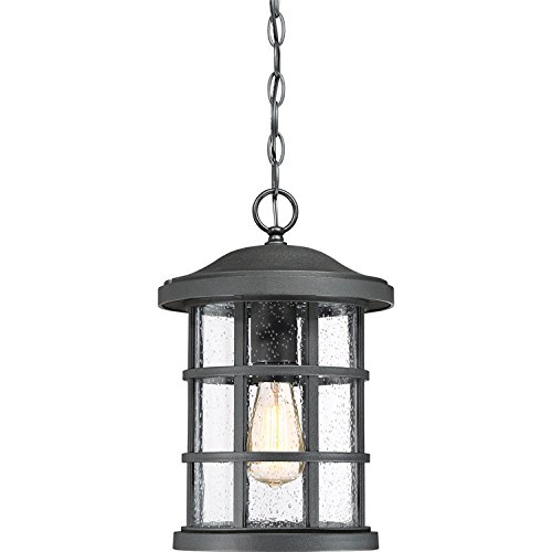 Quoizel CSE1910EK Crusade Outdoor Pendant Lighting 150 Watts Earth Black 16 H x 10 W