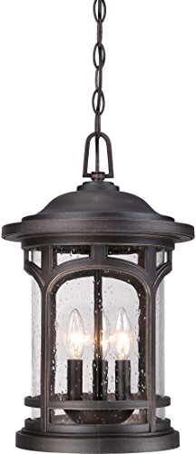 Quoizel MBH1911PN Marblehead Outdoor Pendant Lighting 3-Light 180 Watts Palladian Bronze 18 H x 11 W