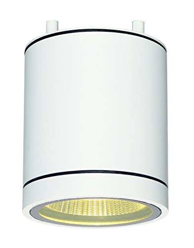 SLV Lighting 2228501U Enola C Out CL Outdoor Ceiling Lamp with Clear Shade White Finish
