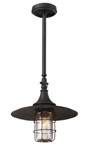 Troy Lighting F3228 Allegany Dark Sky Outdoor Ceiling Light 60 Total Watts Centennial Rust