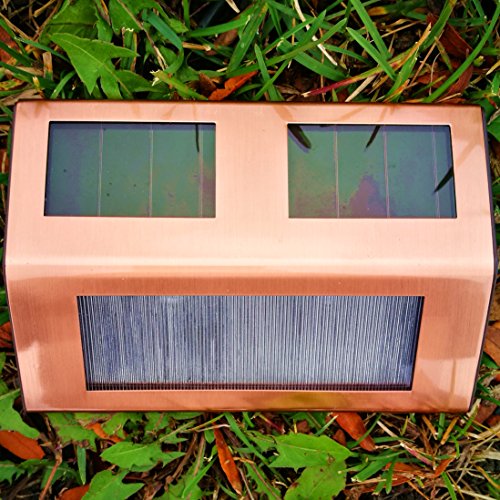 8pack Copper Finish Solar Deck Lighting Sogrand Solar Lights Solar Pathway Lights Solar Deck Lights