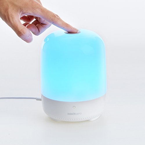InnoBeta Capsule Portable Bedside Lamp with Travel Bag Hanging Hook Rechargeable Battery LED Color Changing Outdoor Camping Mood Light with Dimmable Warm White 256 RGB Lights 4000mAh Power Bank