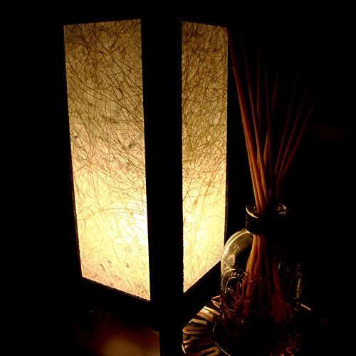 White Nature Fibers Table Lamp Lighting Shades Floor Desk Outdoor Touch Room Bedroom Modern Vintage Handmade Asian Oriental Wood LED Bedside Gift Art Home Garden Christmas Free Adapter Us 2 Pin Plug 107