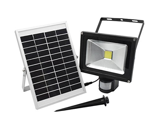 Solar Motion Sensor LED Flood Light 10W warm white Super Bright Waterproof Security Outdoor Lamp for Patio Deck Yard Garden Driveway Outside Wall with 2 Modes Rechargeable Aluminum