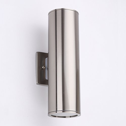 DAKYUE Waterproof Cylinder Porch Light Outdoor Wall Sconce C-UL US Listed Stainless Steel Ideal for Garden and Patio