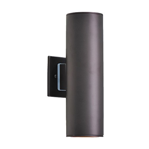 Dakyue Waterproof Cylinder Porch Light Outdoor Wall Sconce C-ul Us Listed Painted Brown Ideal For Garden And