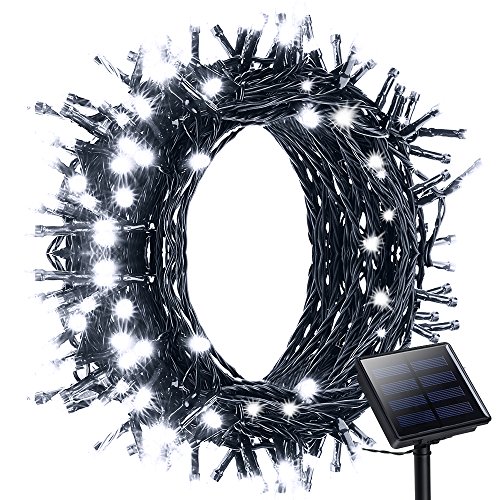 Litom Solar Outdoor 200 Led String Lights 7218 Ft Solar Powered Waterproof Decorative Light With 8 Working Modes