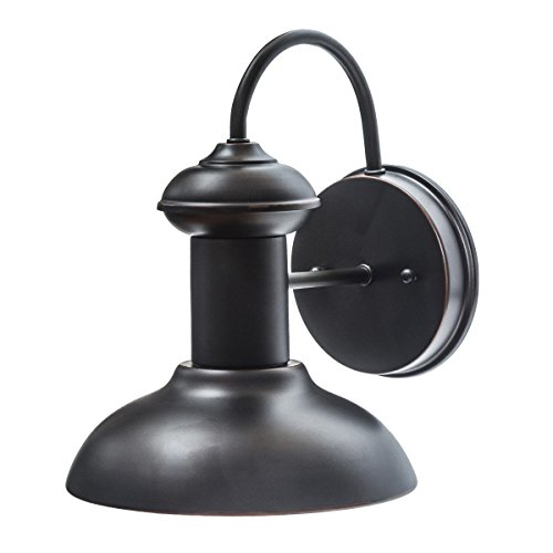 10&quot Downward Wall Mount Indooroutdoor Entryway Light Fixture Oil Rubbed Bronze Finish 1x 60w Max E26 Bulb 