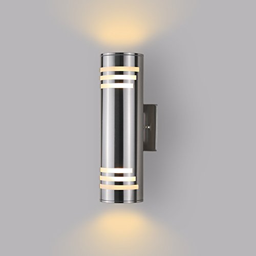 DAKYUE Waterproof Porch Light Outdoor Light FixtureBrushed Nickel Wall Sconce C-UL US Listed Suitable for Garden Patio