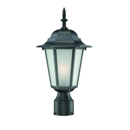 Acclaim 6117bk/fr Camelot Collection 1-light Post Mount Outdoor Light Fixture, Matte Black