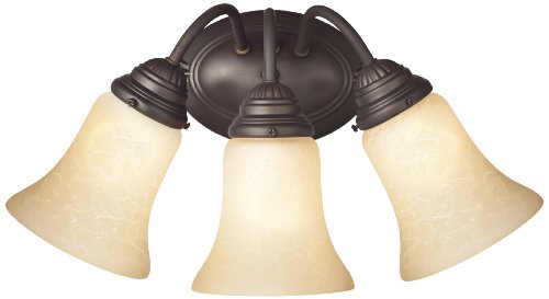 Westinghouse 6223900 Trinity Ii Three-light Interior Wall Fixture Oil Rubbed Bronze Finish With Aged Alabaster