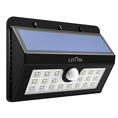 Litom 20 Led Bright Solar Lights Outdoor Garden Motion Activated Solar Power Lights For Patio Fencing Waterproof