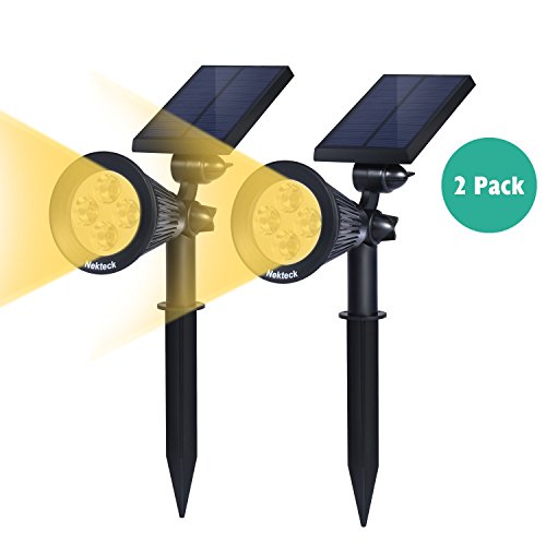 Nekteck Solar Powered Garden Spotlight - Outdoor Spot Light For Walkways, Landscaping, Security, Etc. - Ground