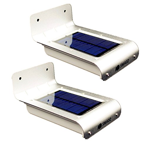 Smadz Sl41 Security Solar Motion Light 16 Leds For Outdoor Garden Fence Wall Step Weatherproof pack Of 2