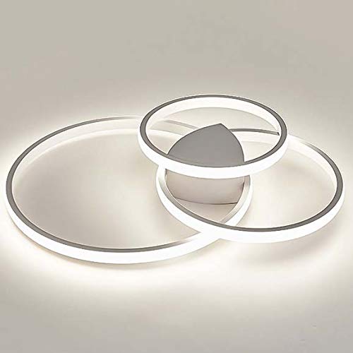 QCKDQ Modern LED Ceiling Lights Contemporary Ceiling Light Fixtures Acrylic 3 Circle Ring Light Lighting Ceiling Lamp for BedroomStudyWhitelight