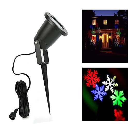 Cm-light Indoor Outdoor Automatically Led Moving Snowflake Spotlight Lamp Wall And Tree Christmas Holiday Garden