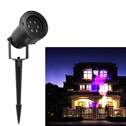 Excelvan Led Landscape Projector Light with Love Heart Moves Automatically For Indooroutdoor Garden Wall Party