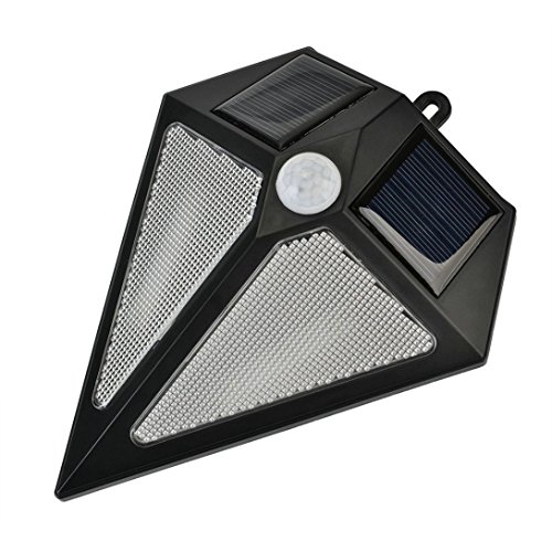 Nicrew Triangle Solar Power PIR Motion Sensor LED Garden Wall Light Outdoor Waterproof Lamp