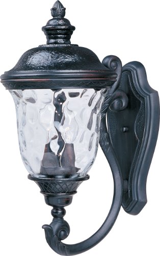 Maxim Lighting 3423wgob Carriage House Dc 2-light Outdoor Wall Lantern Bottom Mount Oriental Bronze Finish