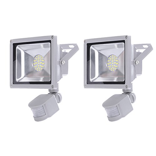 2PCS 30W High Power SMD Motion Activated LED Floodlight with PIR IP65 Cool White Waterproof Security Sensor Flood Light Outdoor Garden Lighting