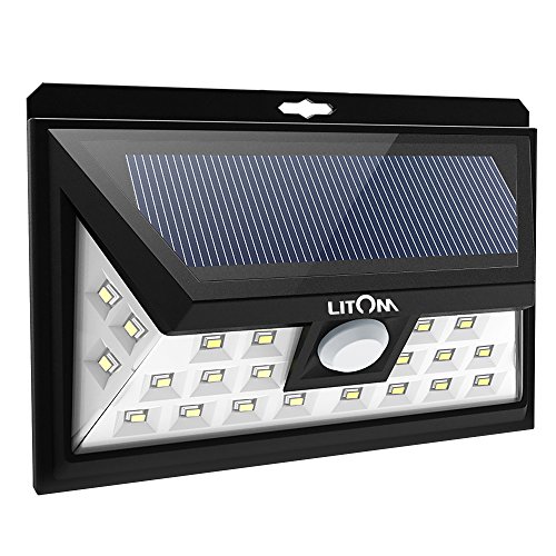Litom 24 Led Solar Power Lights Waterproof Wide Angle Solar Lights Outdoor Garden Patio Lighting