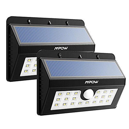 Mpow Solar Lights 2-Pack 20LED Motion Sensor Light Waterproof Outdoor Wall Lighting for GardenPatio